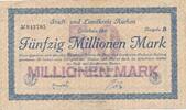 Deutschland Deutsches Reich 5 Millonen Mark Notgeldschein Notgeld Stadt Landkreis Aachen -