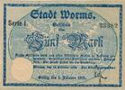 Deutschland Deutsches Reich 5 Mark Notgeldschein Notgeld Stadt Worms Rheinland-Pfalz -
