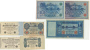 Deutschland 7 versch. Reichsbanknoten aus der Zeit 1908 - 1923 -