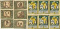 Hamburg-Berlin-Bremen 75 Pfennig 6 Notgeldscheine Deutsch-Hanseatischer Kolonial Gedenktag, Pioniere -