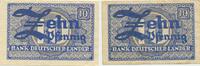 BDL 10 Pfennig o. D. (1948)Banknote, Randornamente links ausgefüllt u.un... 18,00 EUR Differenzbesteuert nach §25a UStG zzgl. 3,00 EUR Versand