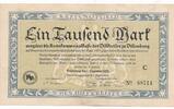 1000 Mark 1922 Deutschland Deutsches Reich Notgeldschein Notgeld Stadt Dillenburg Hessen II-