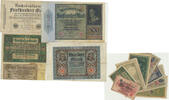 Deutschland Lot 16 Reichsbanknoten und Darlehenskassenscheine aus den Jahren 1906-1922 -