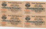 Deutschland Deutsches Reich 4x 50 Pfennig Notgeldschein Notgeld Stadt Bad-Nauheim Hessen 4 Stück -