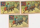 Deutschland Deutsches Reich 3x 25 Pfennig Notgeldschein Notgeld Stadt Rinteln Niedersachsen Set mit 3 Scheinen -