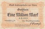 Deutschland Deutsches Reich 1 Million Mark Notgeldschein Notgeld Ludwigshafen am Rhein -