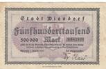 Deutschland Deutsches Reich 500 Tausend Mark Notgeldschein Notgeld Stadt Wiesdorf Rheinland -