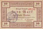 Deutschland Deutsches Reich 10 Mark Notgeldschein Notgeld Stadt Wetzlar Rheinland Hessen -