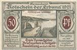 Deutschland Deutsches Reich 50 Pfennig Notgeldschein Notgeld Stadt Remscheid Remscheider Talsperre Rheinland -