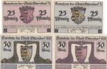 Deutschland Deutsches Reich 25 50 Pfennig Notgeldschein Notgeld Sadt Otterndorf Hannover 4 Scheine Niedersachsen -