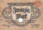 Deutschland Deutsches Reich 20 Mark Notgeldschein Notgeld Stadt Peine Hannover Niedersachsen -