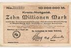 Deutschland Deutsches Reich 10 Millionen Mark Notgeldschein Notgeld Stadt Westerburg -