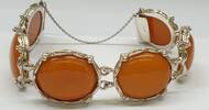 Silberamrband 925er Silber FKE Armband Natur Bernstein Bernsteinschmuck Amber Butterscotch كهرمان 琥珀 kehribar -