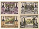 Deutschland Deutsches Reich 25 50 75 100 Pfennig, Satz Notgeldschein Notgeld Bad Lauterberg im Harz Hannover Niedersachsen 4 Scheine -