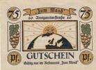 Deutschland Deutsches Reich 75 Pfennig Notgeldschein Notgeld Bremen Theo Schmetz, Restaurant Zum Mond Katakomben -