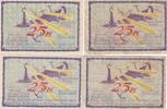 Deutschland Deutsches Reich 4x 25 Pfennig Notgeldschein Notgeld Bremerhaven Geestemünde Lehe 4 Scheine Serie A B C D -