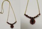 Granatschmuck Antik Gold 8 Karat 333er 8 Karat Gold Goldkette Granatcollier Granatkette Kette -