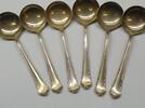Deutschland Silberbesteck Antik Vintage Silberbesteck Sahnelöffel 6 Löffel Stück 800er Silber E. Lorch & Co Besteck -