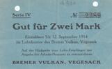 Deutschland Deutsches Reich 2 Mark Notgeld Notgeldschein Vegesack Bremer Vulkan Bremen Hannover -