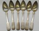 Deutschland Deutsches Reich Silberbesteck Antik Jugendstil 6x Kaffeelöffel 625 er Silber Silberlöffel L: 14,3 cm -