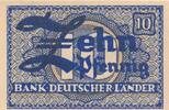 Deutschland, BRD 10 Pfennig Geldschein Banknote Bank Deutscher Länder 1948-1949 -