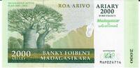 Madagaskar 2000 Ariary (Madagaskar Action Plan 2007-2012) Banknote Geldschein -