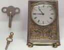 Antike Tischuhr Uhr Silber Silberuhr Reisewecker Loge Geneve -