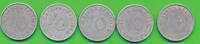 Deutschland Drittes Reich 10 Pfennig 5 Stück Münzen Lot 5 Kursmünzen (1940-1945) mit Hakenkreuz -