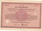 Deutschland Drittes Reich Weimar 50 Reichsmark Gutschein Aufwertungs-Schuldverschreibung Kreditanstalt Sachsen -