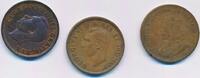 Canada 3x 1 Cents Lot 3 Münzen Georg V. (1910-1936) Georg VI. (1936-1952) -