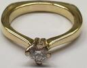 Damenring Ring Brillantring Goldring 585 14 Karat Gold Brillant 0,35 Ct Solitärring -