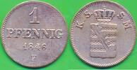 Altdeutschland Deutschland 1 Pfennig Münze Sachsen-Albertinische Linie König Friedrich August II. 1836-54 -