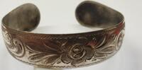 offener Armreif Breiter Silberarmreif 835er Silber Armschmuck -