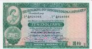 Hongkong 10 Dollars Banknote Geldschein -