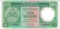 Hongkong 10 Dollars Banknote Geldschein -