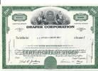 USA 100 Shares Draper Corporation Aktie Wertpapier -