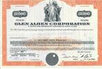USA 10000 Dollars Shares Glen Alden Corporation 1968, Aktie Wertpapier -