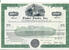 USA 1000 Dollars Shares Fisher Foods, Inc. 1973, Aktie Wertpapier -