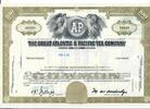 USA 100 Shares The Great Atlantic & pacific Tea Company 1969, Aktie Wertpapier -