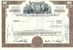 USA 1000 Shares Hospital Corporation of America 1972, Aktie Wertpapier -