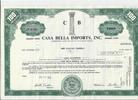 USA 100 Shares Casa Bella Imports, Inc.1973, Aktie Wertpapier -