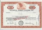 USA 100 Shares National Sports Centers, Inc. 1960, Aktie Wertpapier -