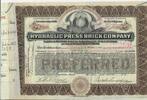 USA 25 Shares Hydraulic-Press Brick Company 1923, Aktie Wertpapier -