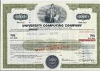 USA 1000 Dollars Shares University Computing Company 1975, Aktie Wertpapier -