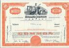USA 100 Shares Howard Johnson Company 1970, Aktie Wertpapier -