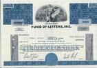 USA 100 Shares Fund of Letters, Inc. 1971, Aktie Wertpapier -