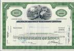USA 100 Shares American District Telegraph Company 1972, Aktie Wertpapier -