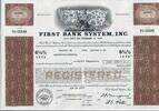 USA 20000 Dollars Shares First Bank System, Inc. 1977, Aktie Wertpapier -