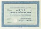 Deutschland 20 DM Wollwaarenfabrik Mercur Stuttgart 1959, Aktie Wertpapier -