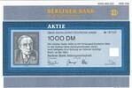Deutschland 1000 DM Berliner Bank 1984, Aktie Wertpapier -